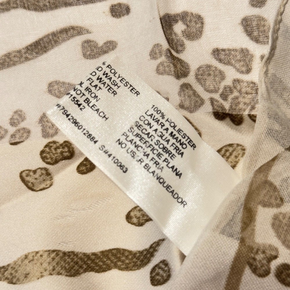 Kathie Lee Collection Scarf Made in Italy Leopard Zebra Animal Print Square Y2K - Picture 4 of 6